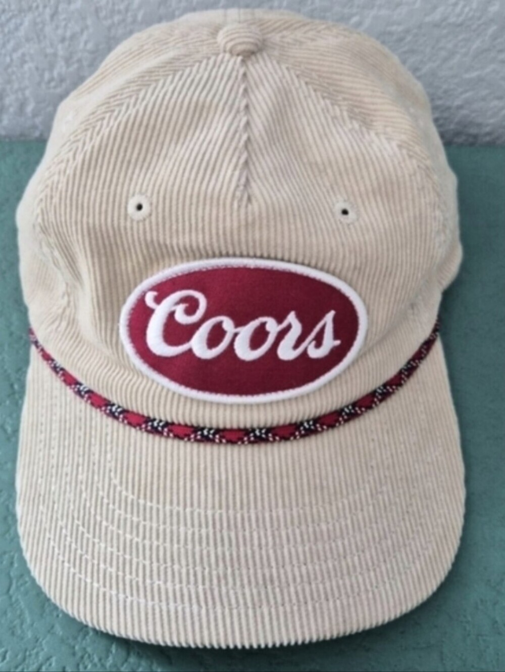 Coors Banquet Corduroy Rope Hat Snapback OS Vinrage Inspired Americana